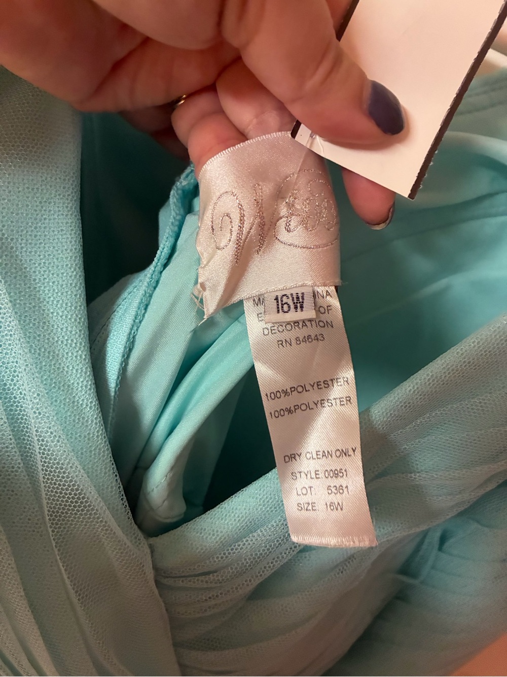Sleeveless Aqua Chiffon Maxi Dress with V-Neck - Picture 5 of 6